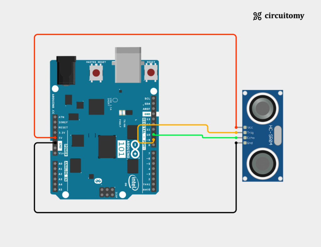 ultrasonic sensor and Arduino connection